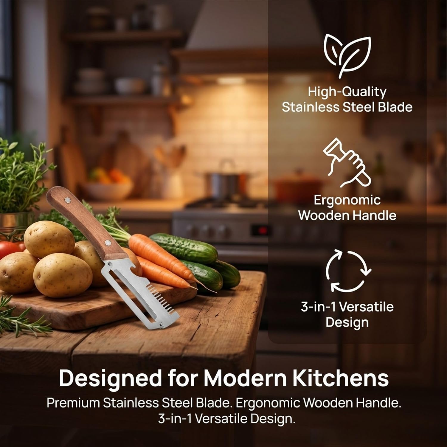 Premium 2-in-1 Stainless Steel Vegetable Peeler