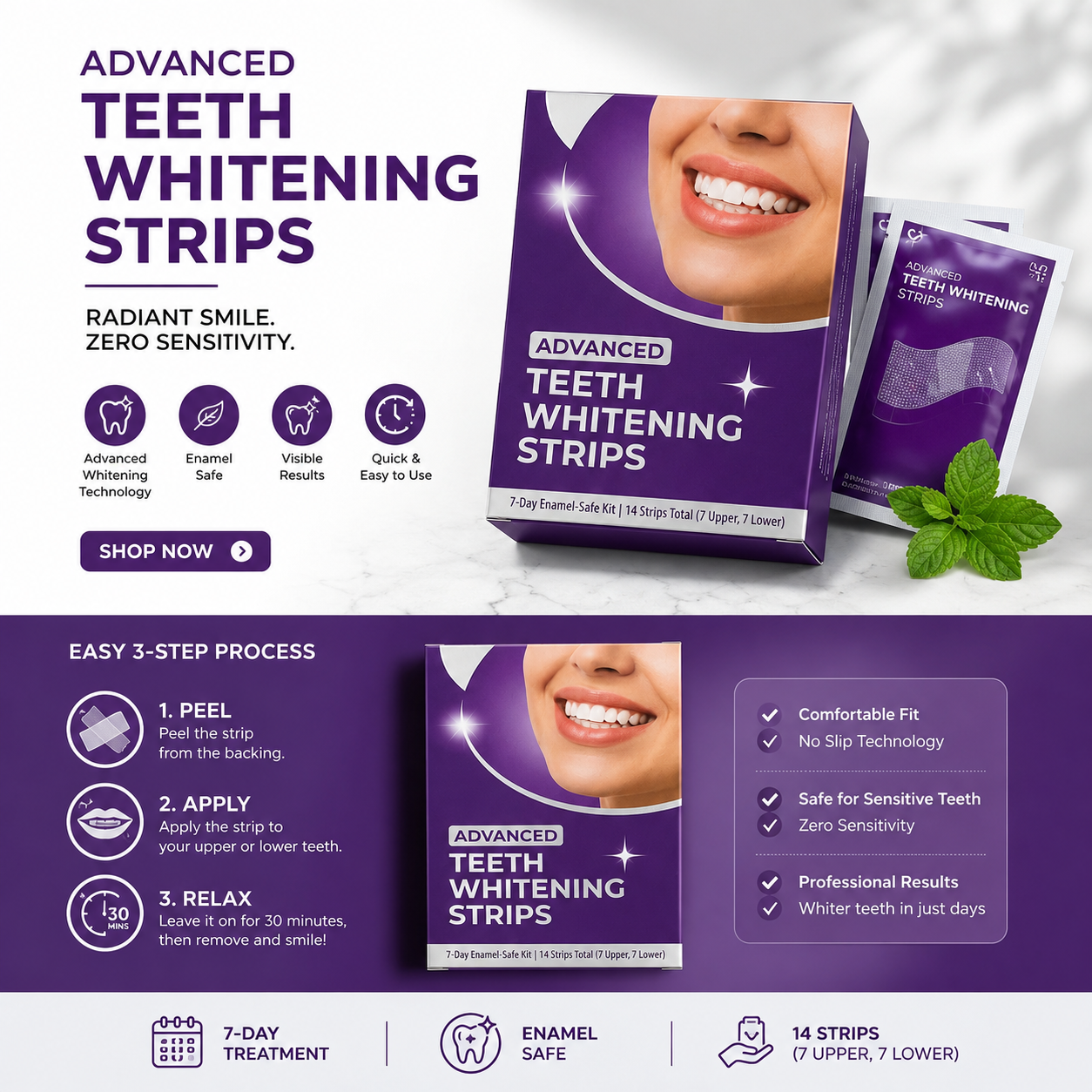 Advanced Teeth Whitening Strips