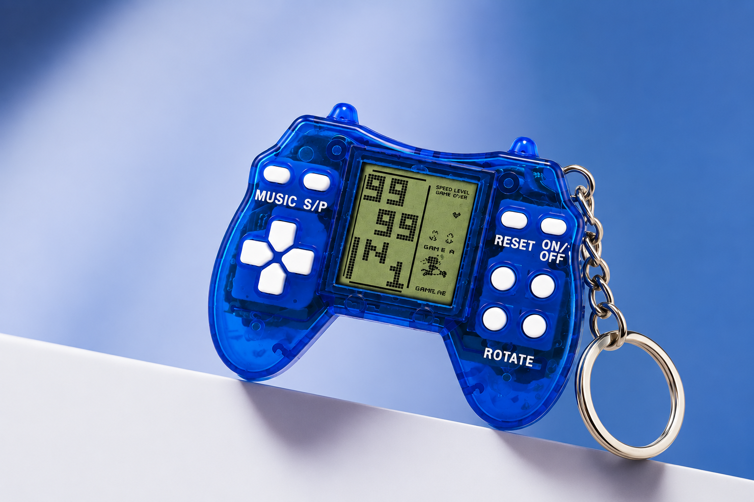 Mini Retro Handheld Game Console Keychain