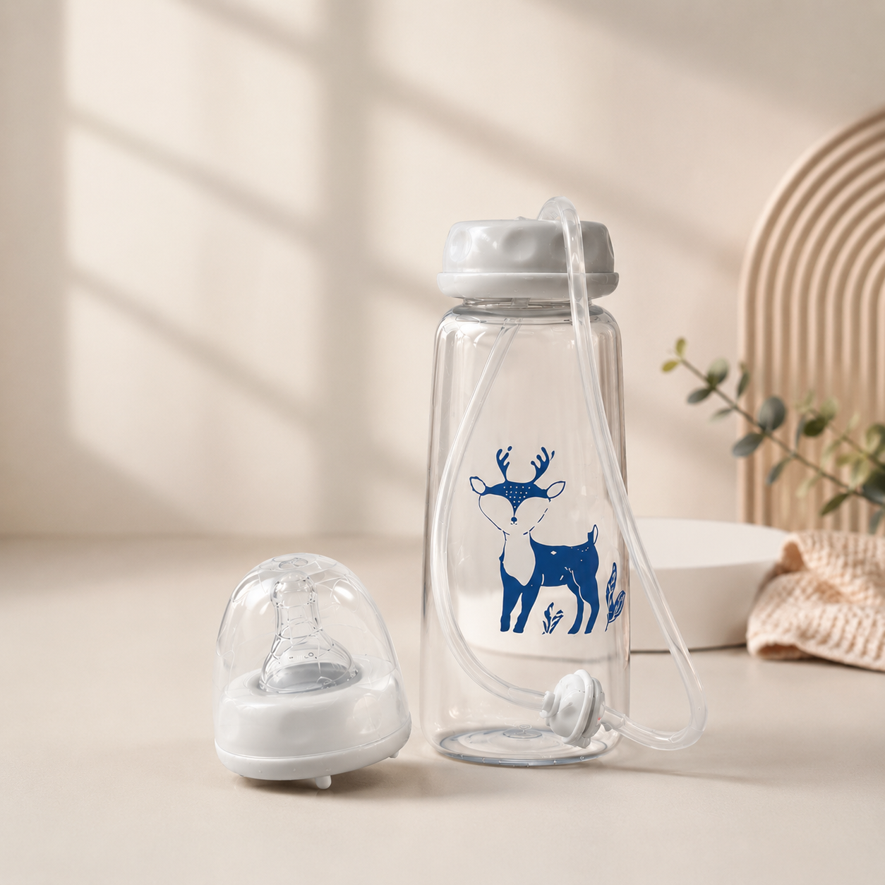 Hands-Free Baby Feeding Bottle