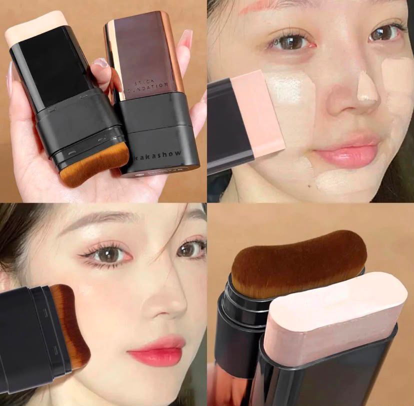 2-in-1 Foundation Stick with Built-In Brush | Flawless Full Coverage Makeup