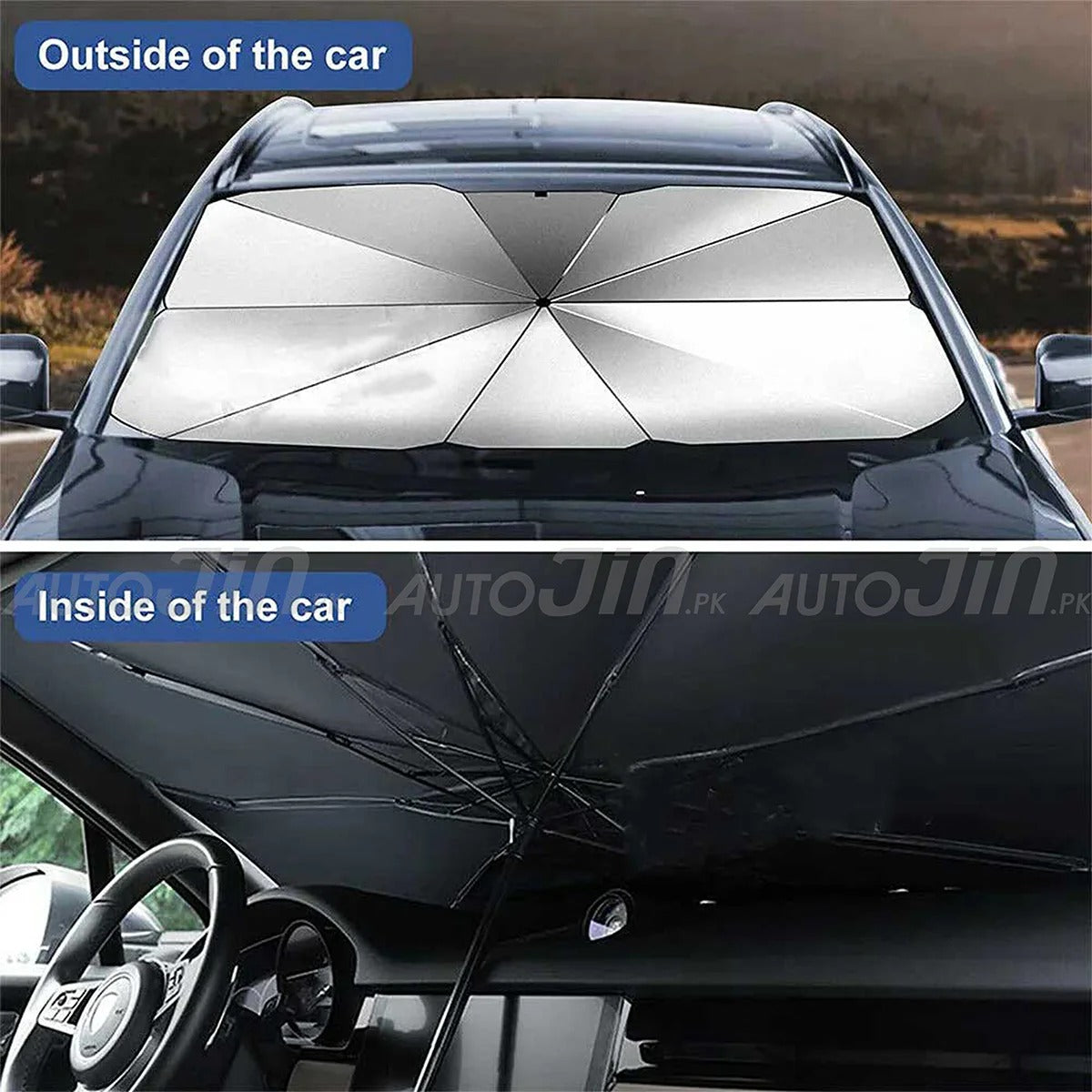 Universal - Car Windshield Sun Shade Umbrella Protector
