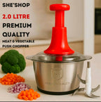 2 Litre Stainless Steel Bowl Manual Chopper | Meat & Veg Chopper