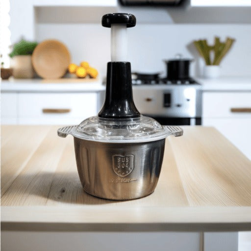 2 Litre Stainless Steel Bowl Manual Chopper | Meat & Veg Chopper